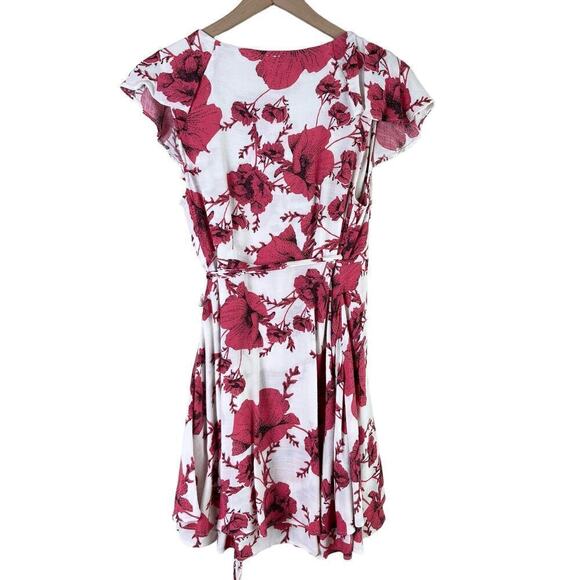 Free People French Quarter Mini‎ Wrap Dress Pink Floral, Size XS - Picture 10 of 13